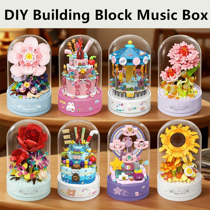 Musical Instrument Park - Building Block Music Box Flower Shape