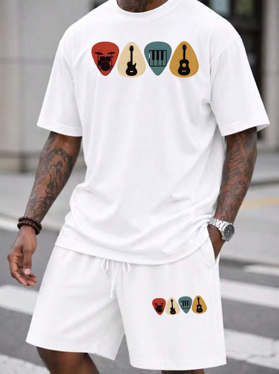Musical Instruments - Men S 2 Piece Oversized T-Shirt