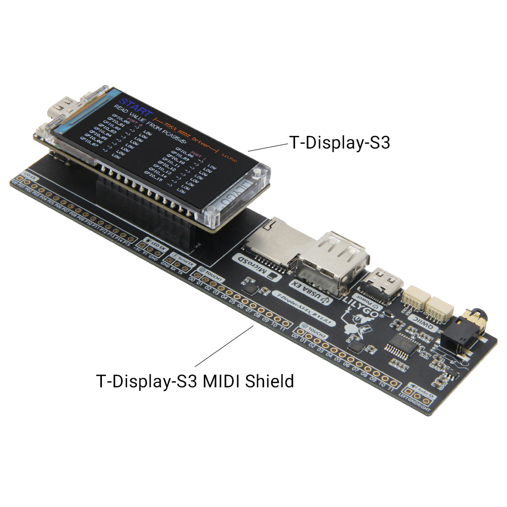T-Display-S3 MIDI Shield Devel - Musical Instrument Digital Interface (Midi) recension och pris