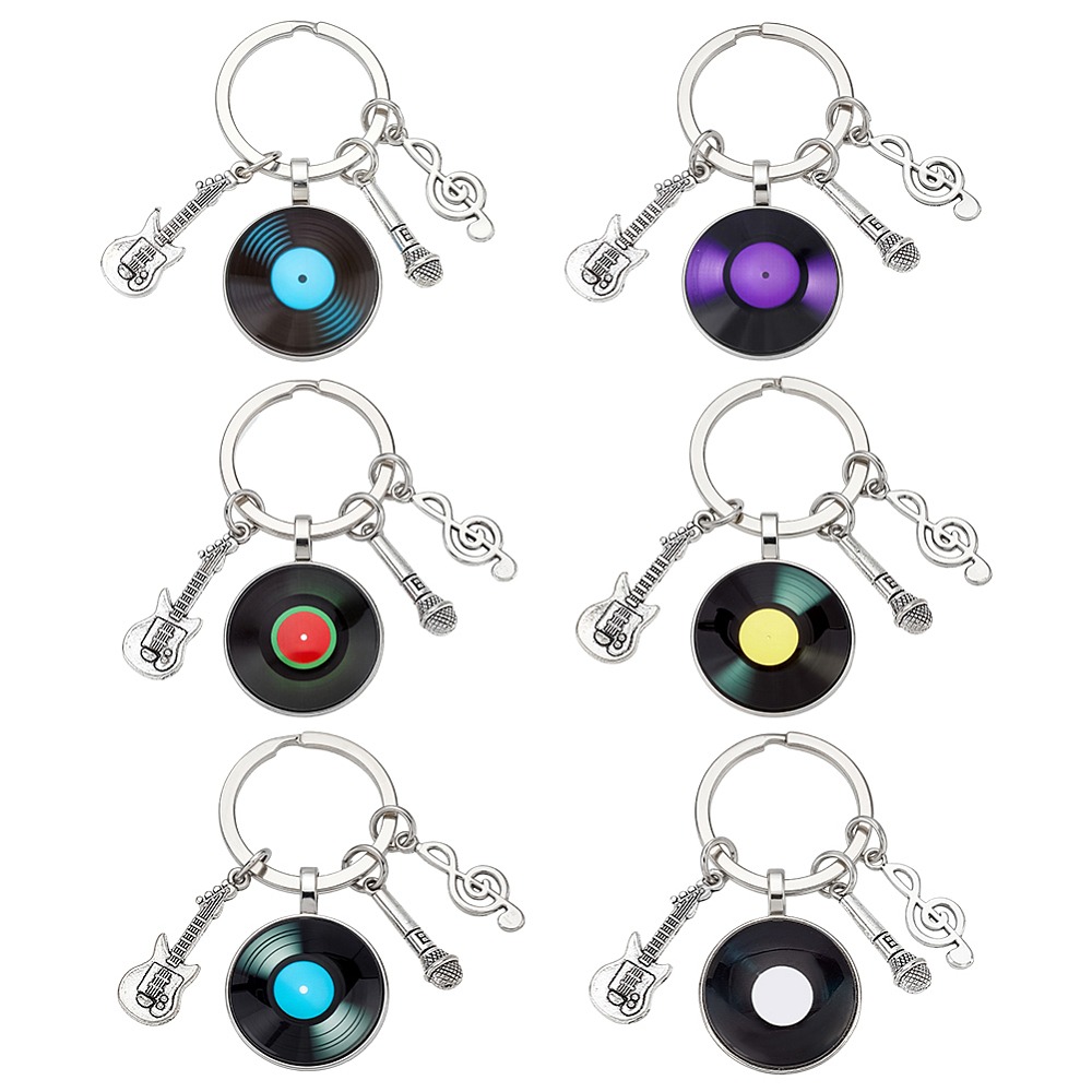 6Pcs 6 Colors Glass Pendant Ke - Musical Instrument Glass recension och pris
